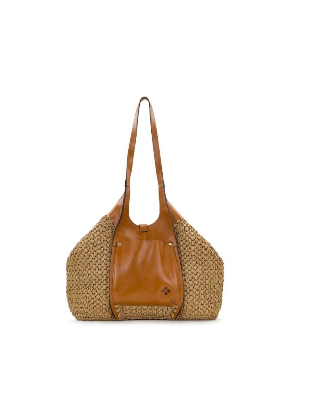 PATRICIA NASH Santorini woven straw & leather trim women's medium tote -Natural - Picture 3 of 13